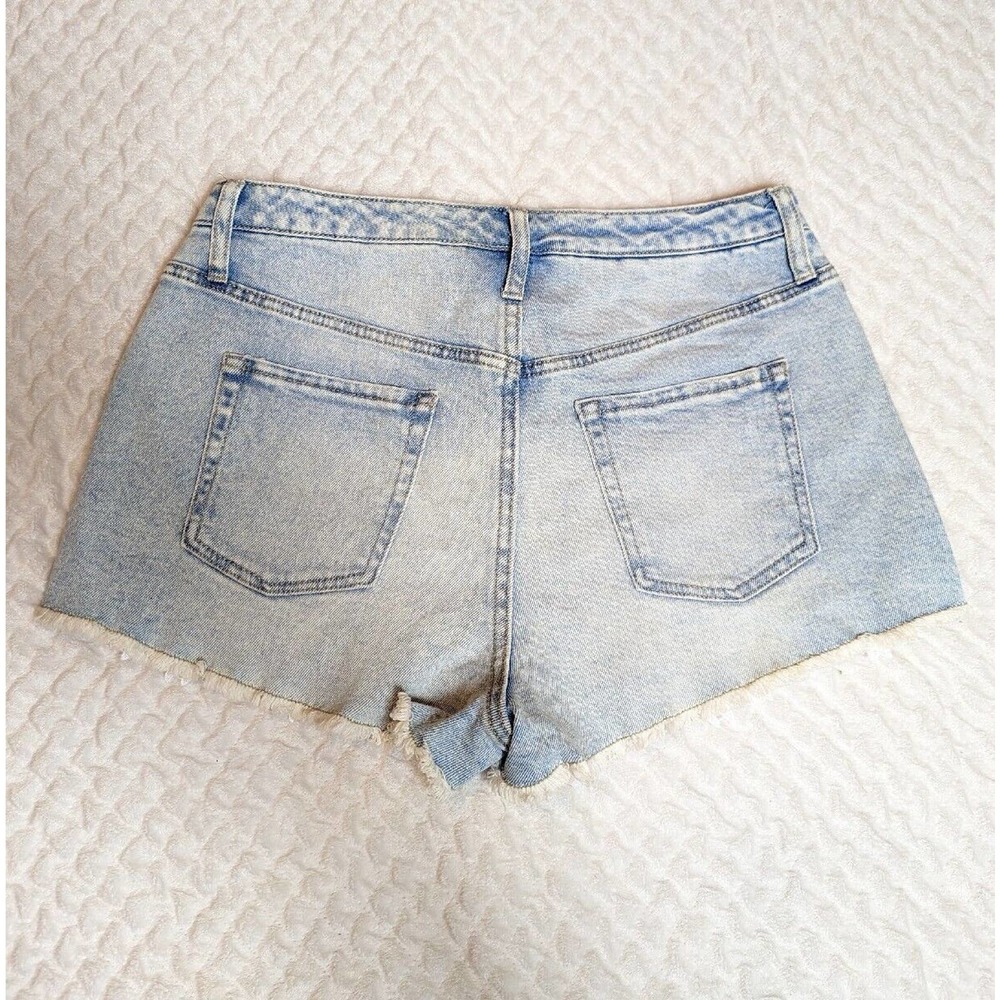 Wild Fable Light Acid Wash Cottagecore Floral Lace Jean Shorts Jorts Sz 12 - Picture 4 of 8